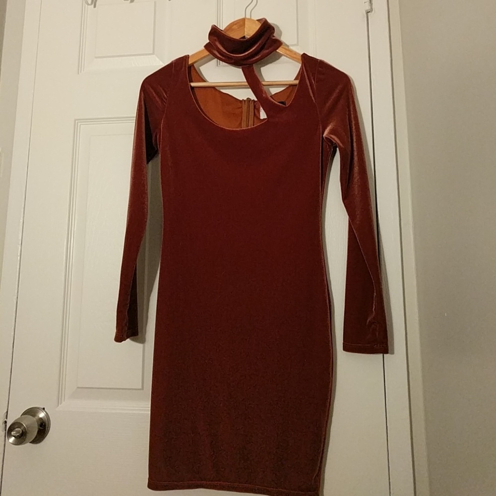 Slinky velvet dress